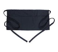 Tablier de serveur court noir avec 3 poches en coton pour homme, Noir , taille unique