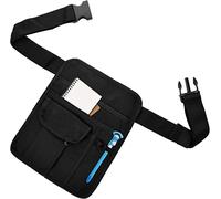 Tablier de serveur de restaurant pour serveur, serveuse, ceinture utilitaire, sac banane, organiseur de poche pour livre d'or, tablette, portefeuille, tampons, porte-monnaie, argent, serveur, stylos,