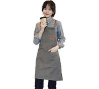 Tablier de service | Tablier en toile pour salon de coiffure avec poches pour ustensiles | Porte-ustensiles avec bretelles croisées, imperméable et anti-taches pour cuisine, menuiserie, boulangerie et