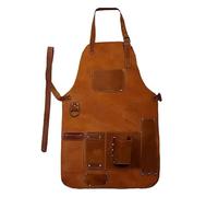 Tablier de soudage en velours double face pour travail des métaux lourds, résistant à la chaleur, ignifuge, protection des outils avec bandoulière 60 x 80 cm