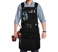 Tablier de soudage pour travail intensif avec plusieurs poches anti-pollution et sangle croisée réglable en X dans le dos, attaches en tissu pour les artisans et les soudeurs