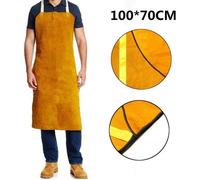 Tablier de soudeur en cuir de vachette - NEÜFU - 100x70cm - Jaune - Trois coutures