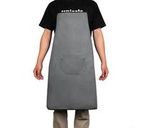 Tablier de soudeur professionnel avec bord ignifuge et tissu résistant aux brûlures, design anti-éclaboussures pour une meilleure protection pendant les opérations de soudage (gris)