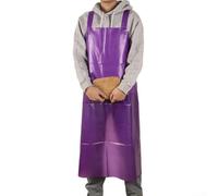 Tablier de soudure en PVC 110 x 80 cm, imperméable et résistant à l'huile, équipement de protection industrielle pour cuisine, garage, jardinage et toilettage des animaux (rouge)