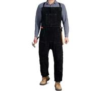 Tablier de soudure robuste avec sangle à bandoulière, réversible en velours double face pour protection contre les étincelles, convient pour la forge et les loisirs créatifs (noir)