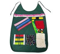 Tablier de stimulation sensorielle - Coton-polyester 48 x 73 cm | Activités de démence pour les personnes âgées | Produit de soin pour personnes âgées avec manque de mémoire en résidence