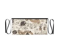 Tablier de taille durable pour femmes hommes avec trois poches pour un rangement facile vintage voyage collage beige, Vintage Travel Collage Beige, Taille unique, Vintage Travel Collage Beige, taille