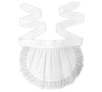 Tablier De Taille pour Femme, Demi-Tablier en Dentelle Blanche, Tablier De Cuisine Réglable, Tablier Court À Volants, Tablier De Femme De Chambre Vintage, Costume De Femme De Chambre