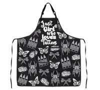 Tablier de tatouage imperméable pour artistes de tatouage, cadeau inspiré du tatouage, cadeau Just A Girl Who Loves Tatouages, Tablier Love Tattoos UK, taille unique