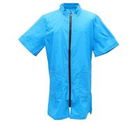 Tablier de Toilettage pour Animaux, Imperméable Antistatique, Xl Bleu | Nylon, Manches Mi-longues à Fermeture Éclair, pour École, Hôpital, Jardinage et Usage Professionnel