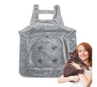 Tablier de transport portable pour chat - Écharpe en peluche douce pour animal de compagnie - Pochette sécurisée | Mains - Conçu pour transporter des chats et des petits chiens, confortable et
