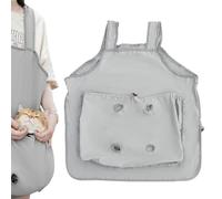Tablier de transport pour chat, tablier de transport chaud pour chat avec trous, sangle de poitrine douce sur le devant avec cordon de serrage, pochette respirante, poche confortable pour animaux de