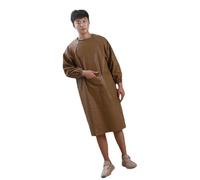 Tablier De Travail Imperméable De Qualité Industrielle Vêtements De Travail De Construction En Cuir PU Renforcé Couverture Complète Des Bras Tablier En Cuir PU À Manches Longues Réglable