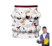 Tablier d'oeuf de poulet, tablier de tablier pour femmes-œufs-œufs pour les adultes pour femmes, tablier d'œufs multifonctionnels, pour femmes au foyer, ferme, pour les œufs de canard, les œufs verts,