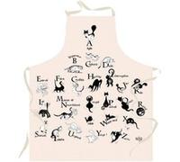Winkler - Tablier de cuisine Abécédaire - Blouse adulte en tissu lavable 100% coton - Fabriqué en France - Dessin humoristique
