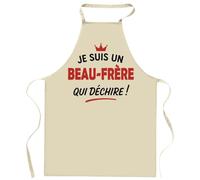 Tablier d'un Beau-frère qui déchire 2- Apron - Idée Cadeau Tablier Personnalisable Anniversaire Fête Original Famille Travail Départ Collègue Retraite Noël.