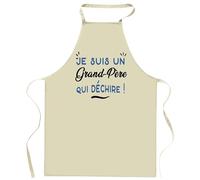 Tablier d'un Grand-Père qui déchire - Apron - Idée Cadeau Tablier Personnalisable Anniversaire Fête Original Famille Travail Départ Collègue Retraite Noël.