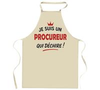 Tablier d'un Procureur qui déchire 2- Apron - Idée Cadeau Tablier Personnalisable Anniversaire Fête Original Famille Travail Départ Collègue Retraite Noël.