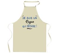 Tablier d'un Rayan qui déchire - Apron - Idée Cadeau Tablier Personnalisable Anniversaire Fête Original Famille Travail Départ Collègue Retraite Noël.