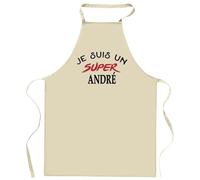 Tablier d'un Super André - Apron - Idée Cadeau Tablier Personnalisable Anniversaire Fête Original Famille Travail Départ Collègue Retraite Noël.