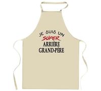 Tablier d'un Super Arrière-grand-père - Apron - Idée Cadeau Tablier Personnalisable Anniversaire Fête Original Famille Travail Départ Collègue Retraite Noël.