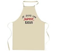 Tablier d'un Super Rayan - Apron - Idée Cadeau Tablier Personnalisable Anniversaire Fête Original Famille Travail Départ Collègue Retraite Noël.