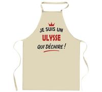 Tablier d'un Ulysse qui déchire 2- Apron - Idée Cadeau Tablier Personnalisable Anniversaire Fête Original Famille Travail Départ Collègue Retraite Noël.