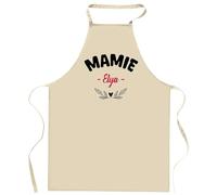Tablier d'une Mamie Elya - Apron - Idée Cadeau Tablier Personnalisable Anniversaire Fête Original Famille Travail Départ Collègue Retraite Noël.