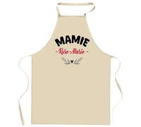 Tablier d'une Mamie Rose-Marie - Apron - Idée Cadeau Tablier Personnalisable Anniversaire Fête Original Famille Travail Départ Collègue Retraite Noël.