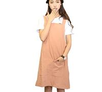 Tablier en croix avec bretelles en forme de X en coton et lin doux Style japonais Couleur unie
