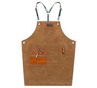 Tablier En Denim, Tablier De Travail Multifonctionnel Réglable Avec Poches À Outils Avec Pour Barbier Peintre Artisan Jardinier Coiffeur Barista Tablier En Denim Anti ( Color : Yellow , Size : XL )