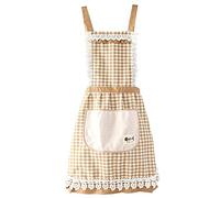 Tablier en dentelle rétro en coton Apron Tablier de cuisine en coton pour cuisinier, café, M