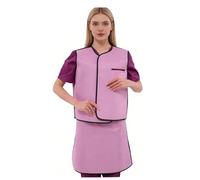 Tablier en Plomb Costume Rose De Gilet De Jupe De Protection Contre Les Rayons X, Tablier De Plomb Réglable Léger Et Doux De Protection Contre Les Radiations De 0,35 Mmpb(Large)