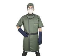 Tablier En Plomb Robuste, Ensemble De 5 Pièces, Avec Capuchon En Plomb, Lunettes En Plomb, Collier Thyroïdien En Plomb, Gants En Plomb, Pour Protection Contre Les Rayons X(Green 0.5mmPb,L)