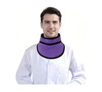 Tablier en Plomb X-Ray Thyroid Shield Collar, Purple Adjustable Lead Radiation Protection Neck Guard for Dental & Medical Use(0.35mmpb)