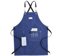 Tablier en toile optique unisexe,bavoir de chef,tabliers de cuisine pour femmes et hommes,café,barbier,barbecue,uniforme de travail,2021 - Type AA2-1 PCS