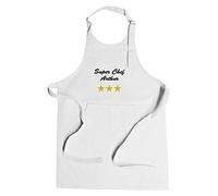 Tablier enfant 3 étoiles blanc personnalisé à son prénom ou à son nom