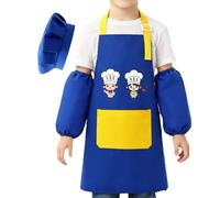 Tablier enfant avec manches et capuche - Tablier de cuisine et peinture réglable pour enfants | Tunique Art imperméable pour cuisiner, cuisiner et travail | Idéal pour les âges 2-12 ans, la maison et