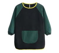 Tablier Enfant, Tablier Manche Longue Enfant 1-4 Ans, Blouses Imperméable À Manches Longues Avec Une Grande Poche Tabliers Bricolage Artisanat Cuisine Tabliers De Repas Garçons Et Filles, 01 Noir