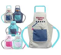 Tablier et gant de cuisine à carreaux Emily's pour enfants 468.550, 7-12 ans, Étoile de la Cuisine