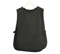 Tablier imperméable et résistant à l'huile avec bretelles réglables et plusieurs poches pour une fonctionnalité améliorée dans la cuisine et la restauration (noir)