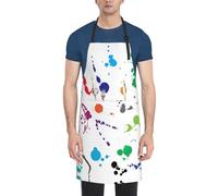 Tablier imperméable imprimé brique colorée, tabliers de cuisine, barbecue, tabliers d'artiste pour hommes, femmes, adultes, unisexe, Peinture abstraite, taille unique