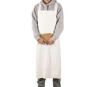 Tablier imperméable pour travaux de cuisine, anti-huile, industriel, 110 x 80 cm, 1 tablier imperméable adapté pour la cuisine. Caractéristiques : * Matériau : PVC (blanc)