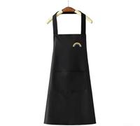 Tablier imperméable résistant à l'huile avec poche pour téléphone | Tablier de cuisine en polyester avec joli motif floral pour la maison, le restaurant, le café | Design sans manches 70 x 66 cm (A)