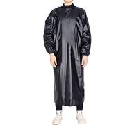 Tablier ImperméAble Tablier À Manches Longues En PVC Noir, Tablier De Travail Adulte Imperméable, Résistant À L'huile, Antisalissure Et Facile À Nettoyer, Pour Les Cuisines, Les Usines De Transformati