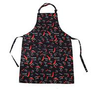 Tablier imprimé à Rayures avec Motif de Poche Chili Tablier de Cuisine pour Le Jardin de Cuisine réglable sans Manches BBQ Piment Rouge de qualité fiableDurabilité