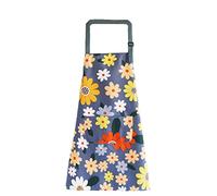 Tablier imprimé feuilles pour homme et femme, tabliers en coton imperméable avec poche avant, sans manches et réglables pour la cuisine, le restaurant, le nettoyage de la maison ou une utilisation
