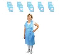 Tablier jetable ARNOMED PE 1000 pcs, Tabliers étanches, Tabliers plastiques 18µ d'épaisseur, Tabliers jetables en bloc 75x125cm, Tablier bleu surblouse jetable