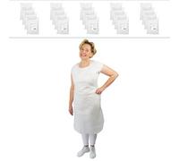 Tablier jetable ARNOMED PE 1000 pcs, Tabliers étanches, Tabliers plastiques 30µ d'épaisseur, Tabliers jetables en bloc 75x150cm, Tablier blanc surblouse jetable