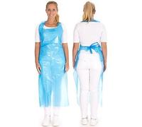 Tablier jetable LDPE, 33 my, gaufré, bleu